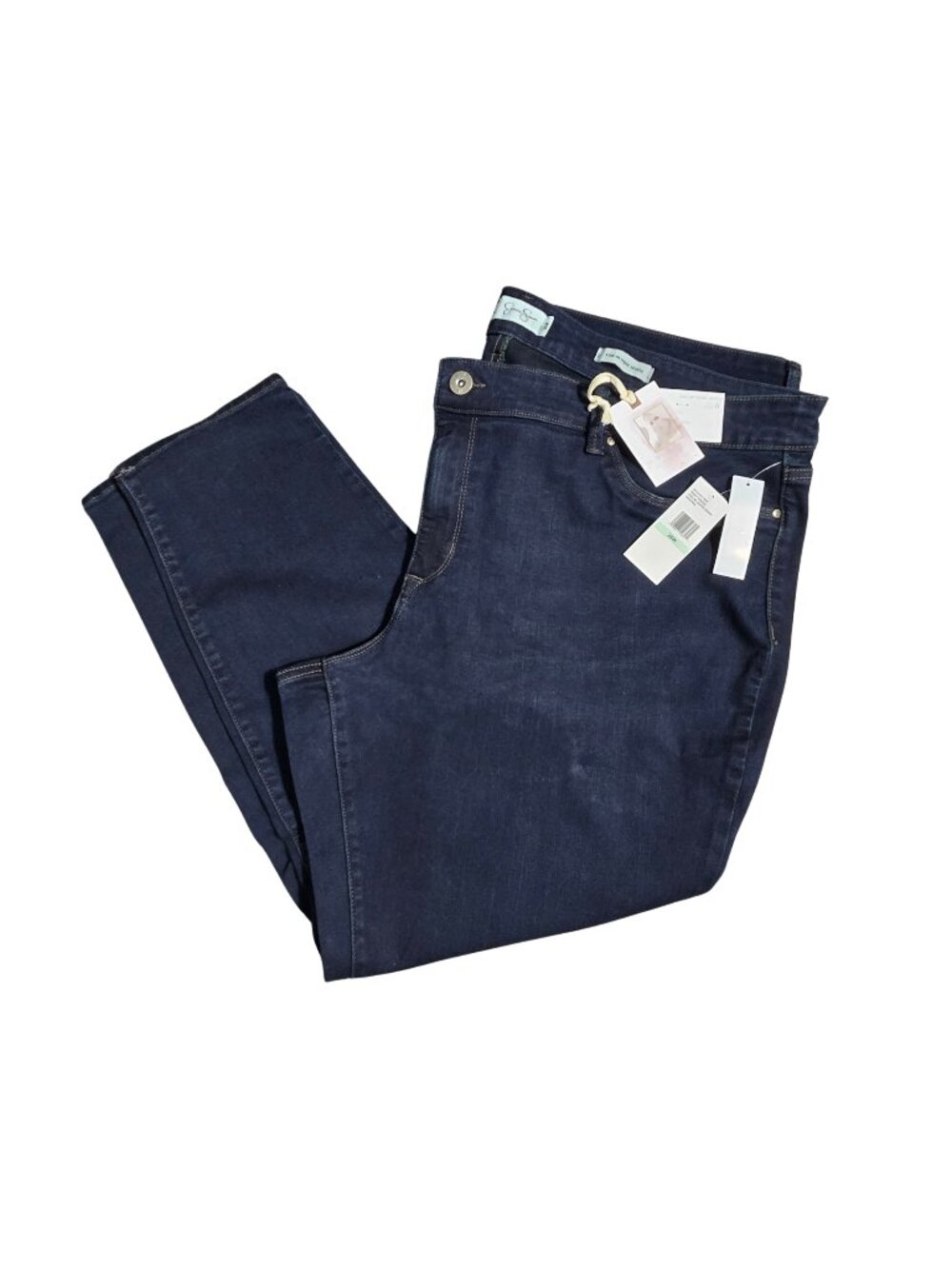 NWT | Jessica Simpson Kiss Me Super Skinny Flex Jeans Dark Indigo Denim | 26W